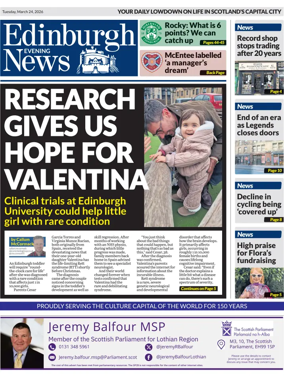 Cover of Edinburgh Evening News