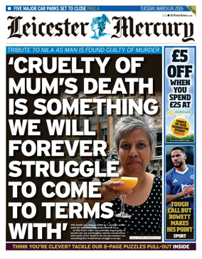 Cover of Leicester Mercury