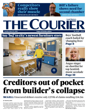 Cover of The Courier & Advertiser (Angus and Dundee)