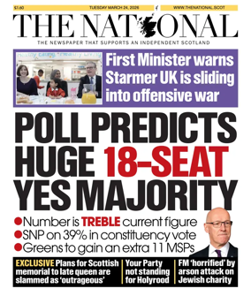 Cover of The National (Scotland)