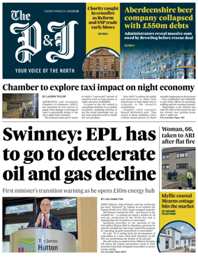 Cover of The Press and Journal (Aberdeen and Aberdeenshire)