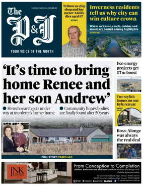 Cover of The Press and Journal (Inverness Highlands and Islands)