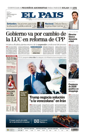 Cover of El Pais (Uruguay)