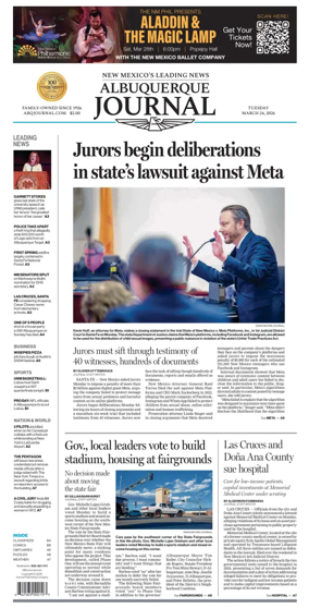 Cover of Albuquerque Journal