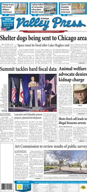 Cover of Antelope Valley Press