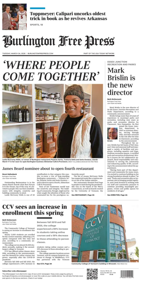 Cover of Burlington Free Press