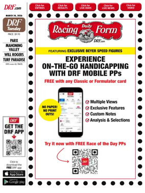 Cover of Daily Racing Form National Digital Edition
