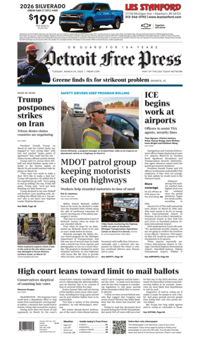 Cover of Detroit Free Press