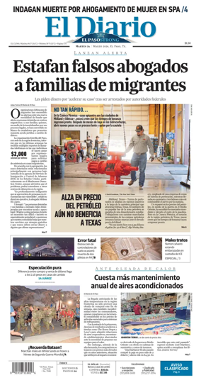 Cover of El Diario de El Paso