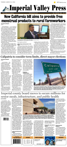 Cover of Imperial Valley Press