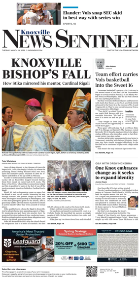 Cover of Knoxville News Sentinel