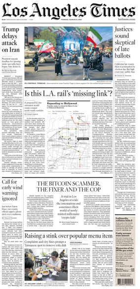 Cover of Los Angeles Times