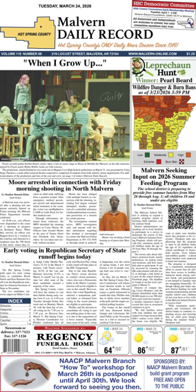 Cover of Malvern Daily Record