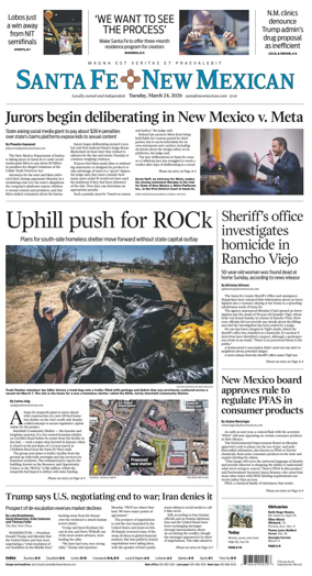 Cover of Santa Fe New Mexican