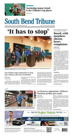 Cover of South Bend Tribune