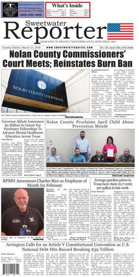 Cover of Sweetwater Reporter