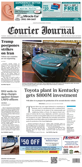 Cover of The Courier-Journal (Louisville)