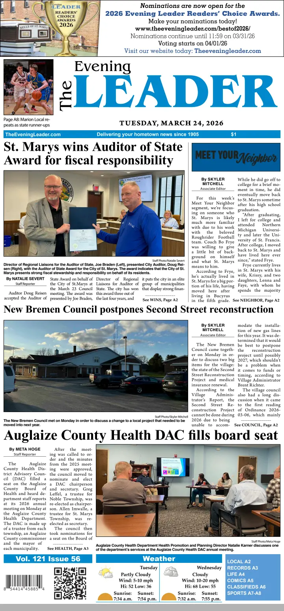 Cover of The Evening Leader