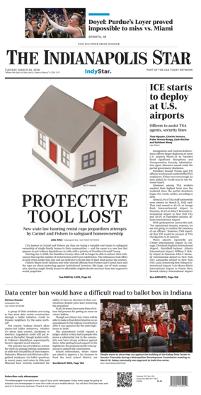Cover of The Indianapolis Star