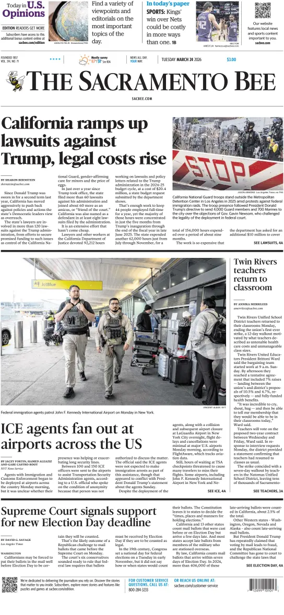 Cover of The Sacramento Bee