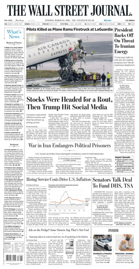 Cover of The Wall Street Journal