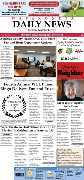 Cover of Wapakoneta Daily News