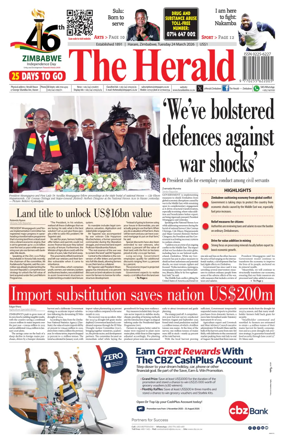 Cover of The Herald (Zimbabwe)