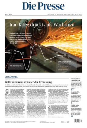 Cover of Die Presse