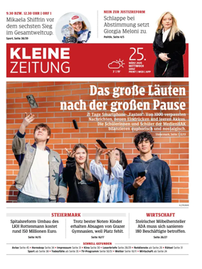 Cover of Kleine Zeitung Steiermark