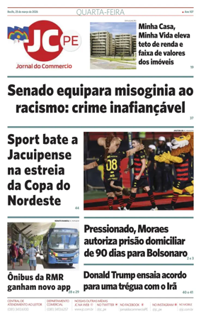 Cover of Jornal do Commercio