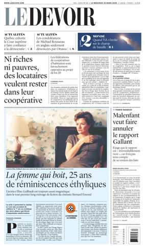 Cover of Le Devoir