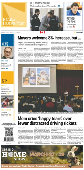 Cover of Regina Leader-Post