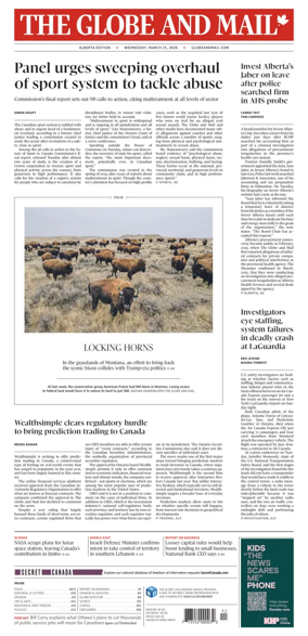 Cover of The Globe and Mail (Alberta Edition)