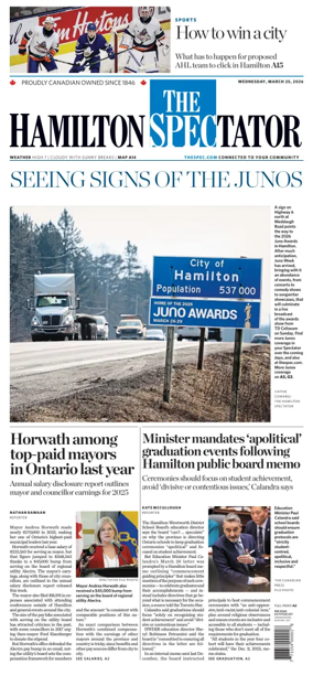 Cover of The Hamilton Spectator