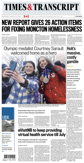 Cover of Times & Transcript