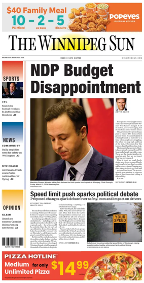 Cover of Winnipeg Sun