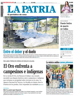 Cover of La Patria (Colombia)