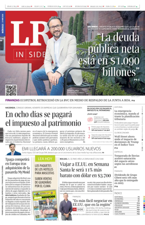 Cover of La Republica (Colombia)