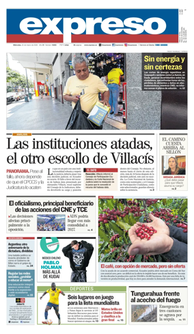 Cover of Diario Expreso