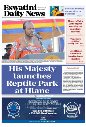 Cover of Eswatini Daily News