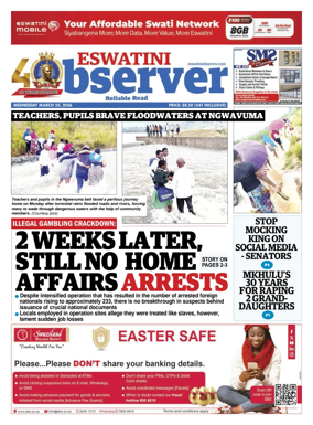 Cover of Eswatini Observer