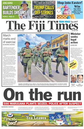 Cover of The Fiji Times
