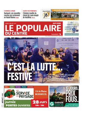 Cover of Le Populaire du Centre (Haute-Vienne)