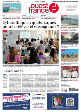 Cover of Ouest France (La Roche-sur-Yon - Fontenay-le-Comte)