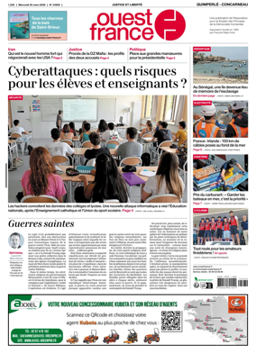 Cover of Ouest-France (Quimperle Concarneau)