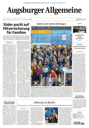 Cover of Augsburger Allgemeine (Ausgabe Stadt)