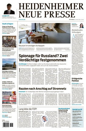 Cover of Heidenheimer Neue Presse
