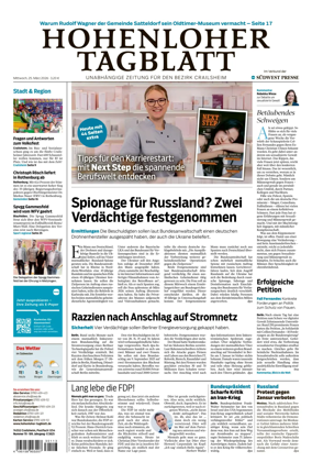 Cover of Hohenloher Tagblatt