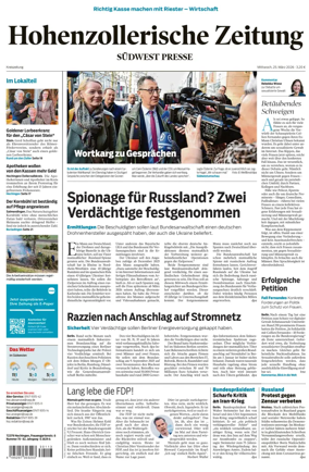 Cover of Hohenzollerische Zeitung
