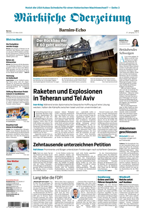Cover of Markische Oderzeitung Bernau